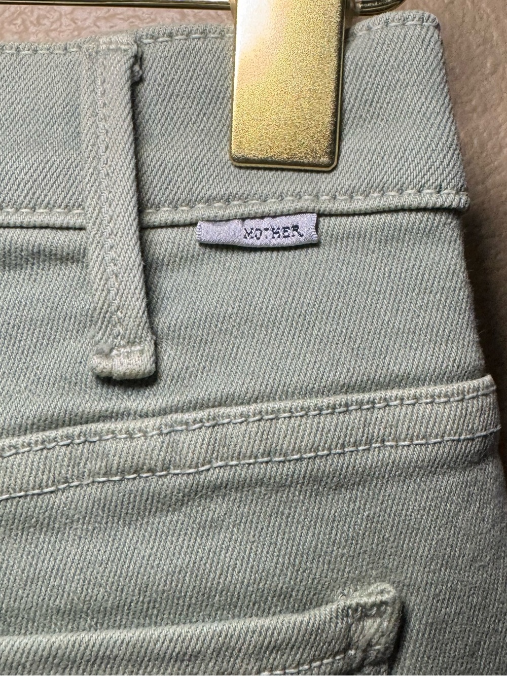 Mother Denim The Hustler Ankle Fray Jean in Iceberg Green Women’s size 25 - Picture 5 of 16